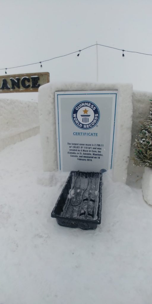 Guinness world record for Winnipeg snow maze
