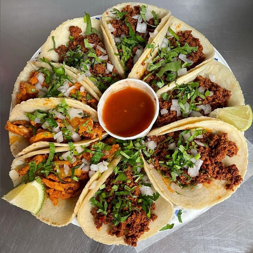 A taco platter from BMC Market Mexican restaurant in Winnipeg
