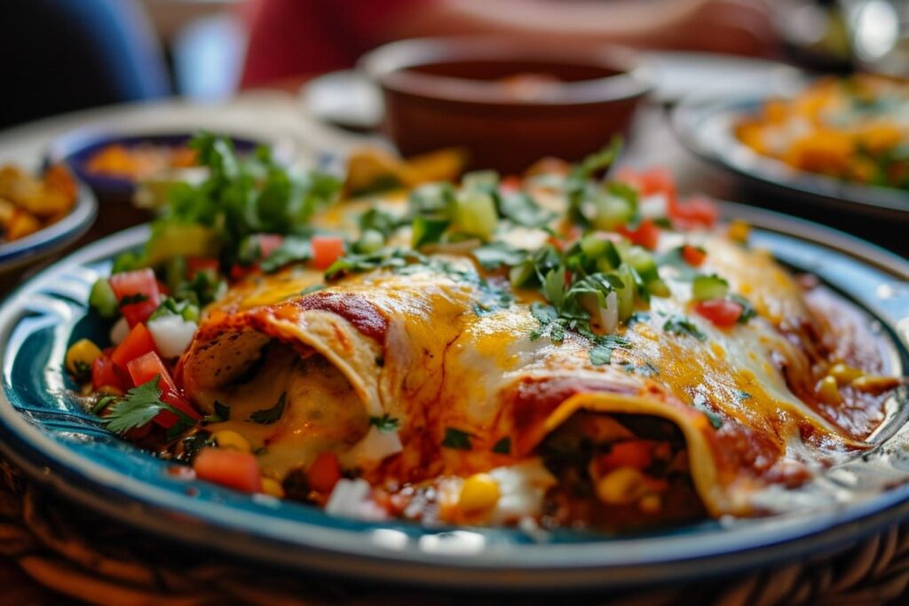 A hearty enchilada dish in a Winnipeg Mexican restaurant