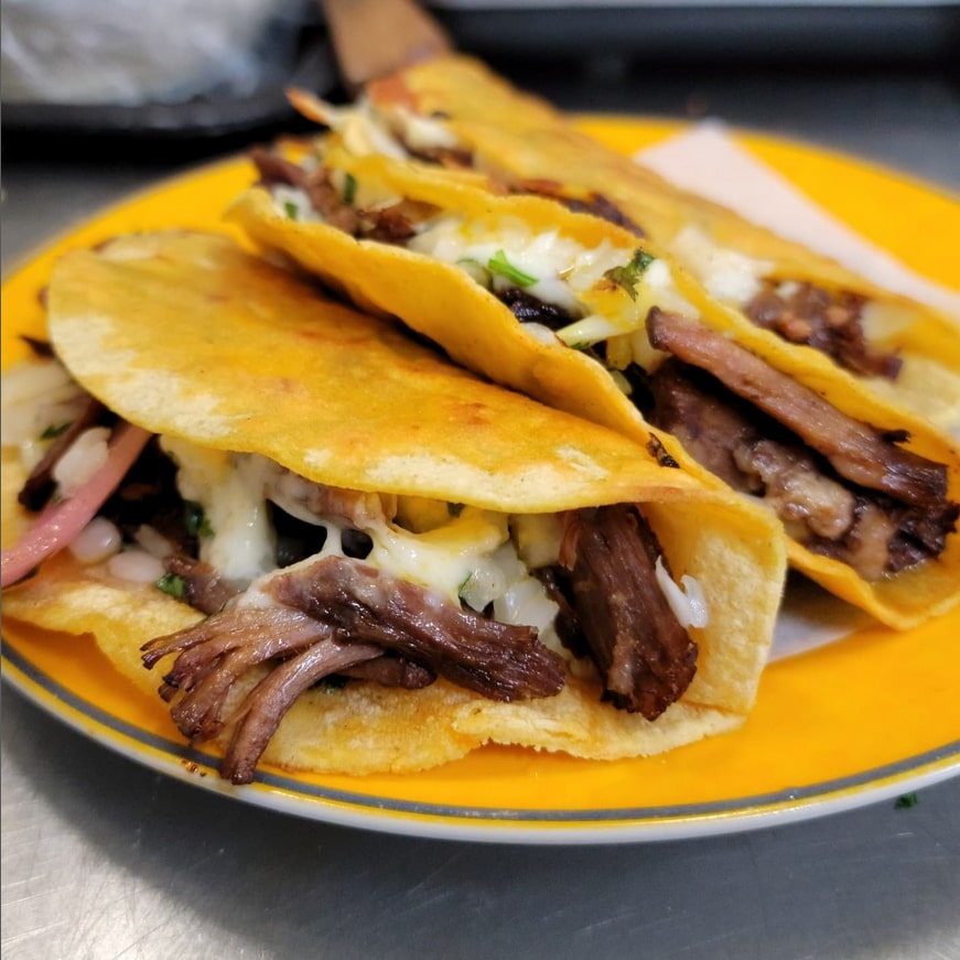A hard shell taco platter from Sargent Taco in Winnipeg