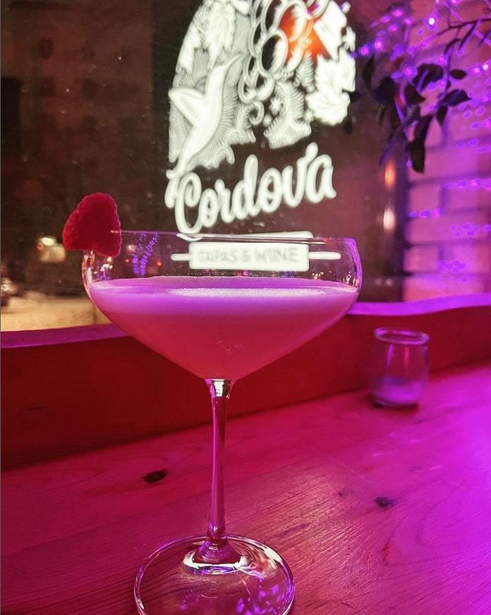 A cocktail in Cordova Tapas & Wine in Winnipeg