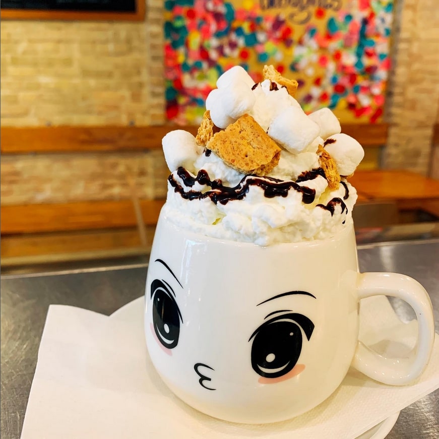 A cup of hot chocolate from Chocoberry Winnipeg